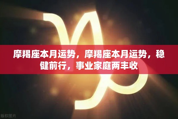 摩羯座本月运势展望,事业家庭双丰收,稳健前行之路