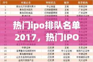 热门IPO排队名单与星座运势交织的资本市场风云揭秘(2017)