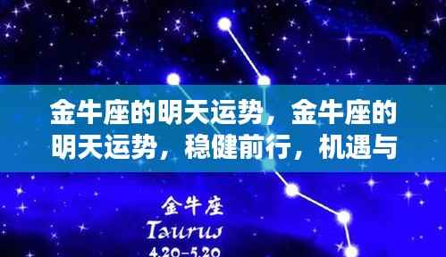 金牛座的明天运势展望,稳健前行,机遇与挑战并存